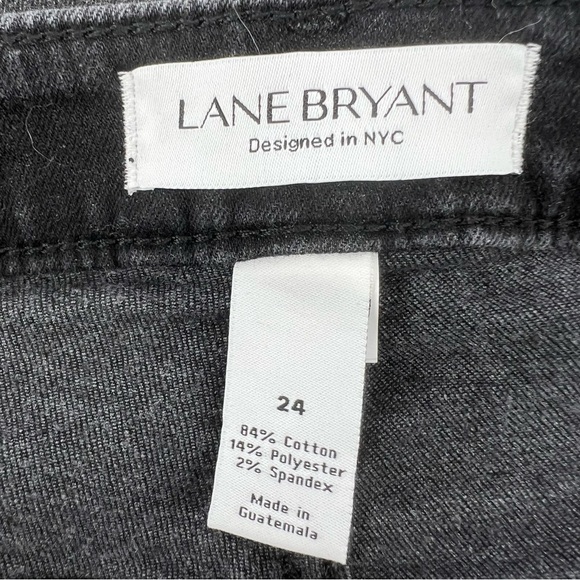 Lane Bryant Black Mid Rise Essential Stretch Girlfriend Jeans Size 24 Women’s - Picture 2 of 5